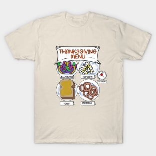 Charlie's Family Thanksgiving Menu T-Shirt